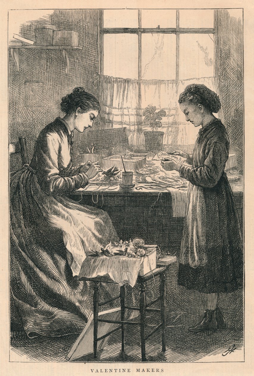 Valentin-készítők, 1875. alkotó: H. Johnson