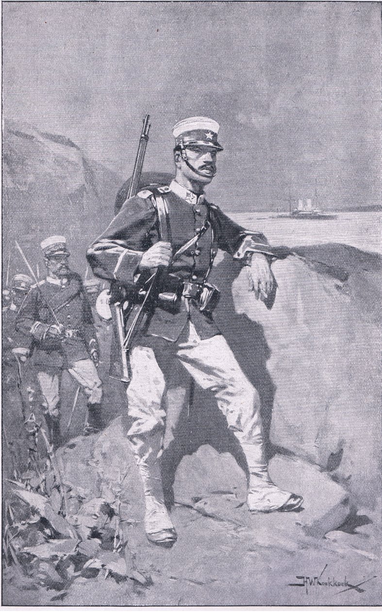 Egy japán katona (litho) alkotó: H. M. Koekkoch