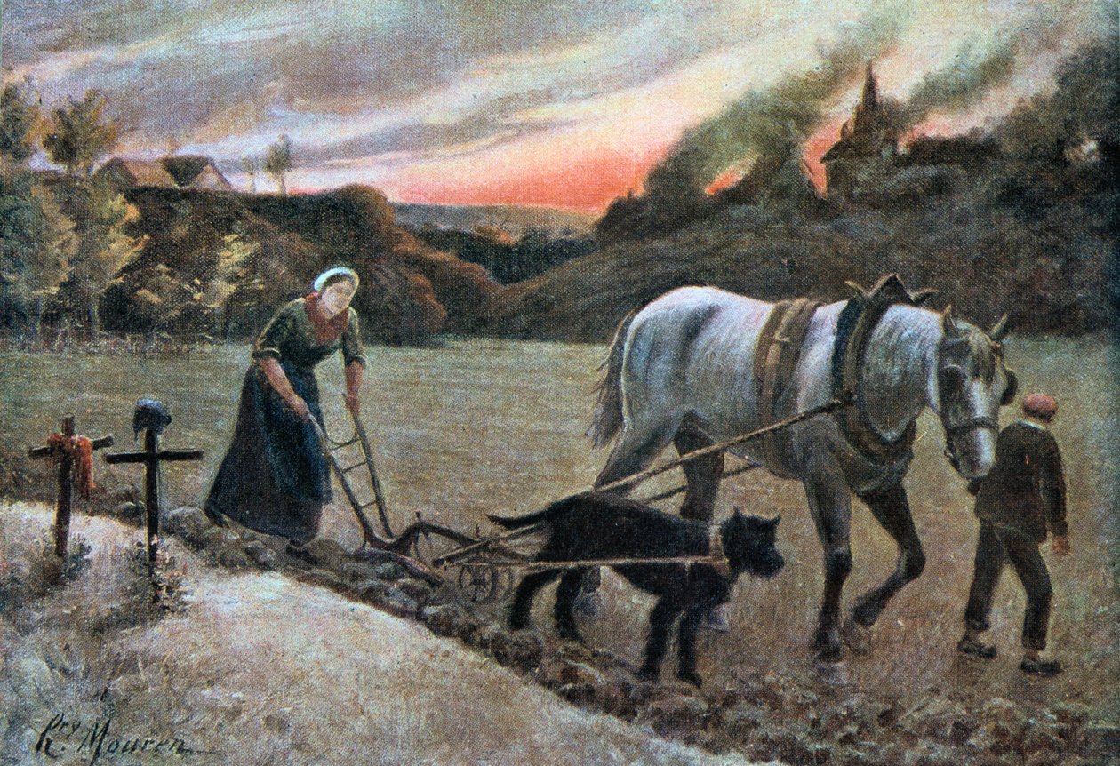 A Nő a mezőkön, 1915. alkotó: H. Mouren