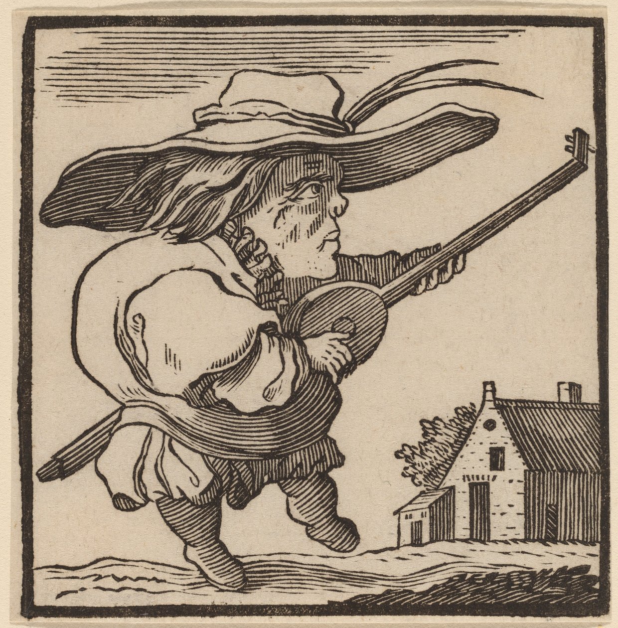 Púpos lantozni alkotó: H. Numan after Jacques Callot