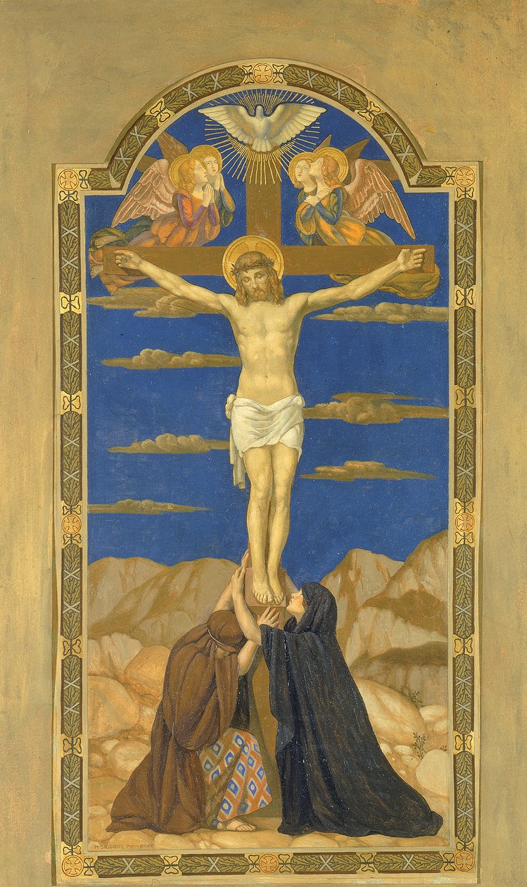 Keresztre feszítés, 1915-1925. alkotó: H. Siddons Mowbray