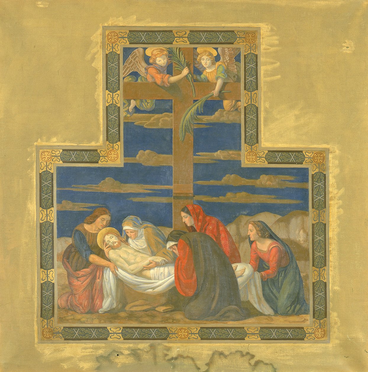 Leszállás a keresztről, 1915-1925. alkotó: H. Siddons Mowbray