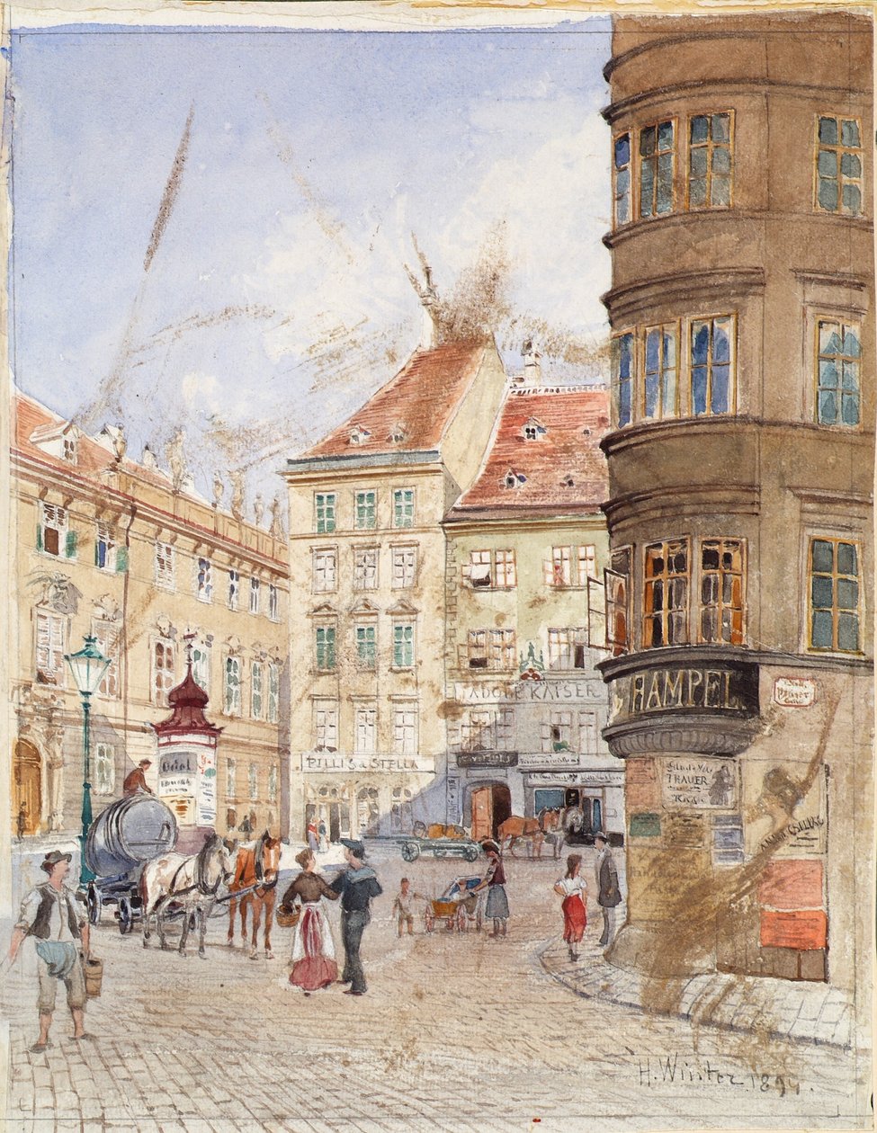 A Judenplatz Bécsben alkotó: H. Winter