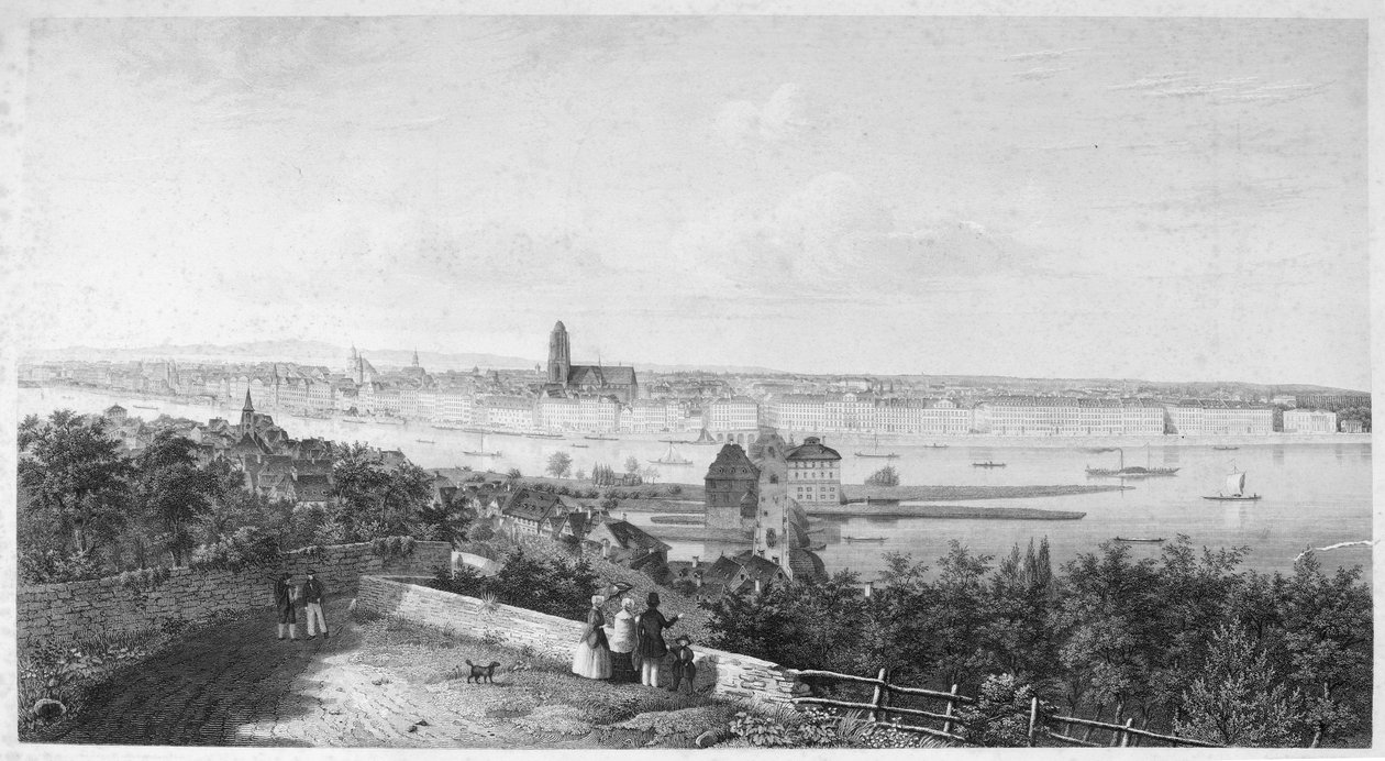 Frankfurti panoráma, 1865 körül alkotó: H. Worms