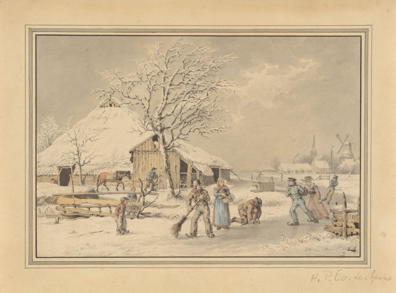 téli táj alkotó: Haatje Pieters Oosterhuis (attributed to)