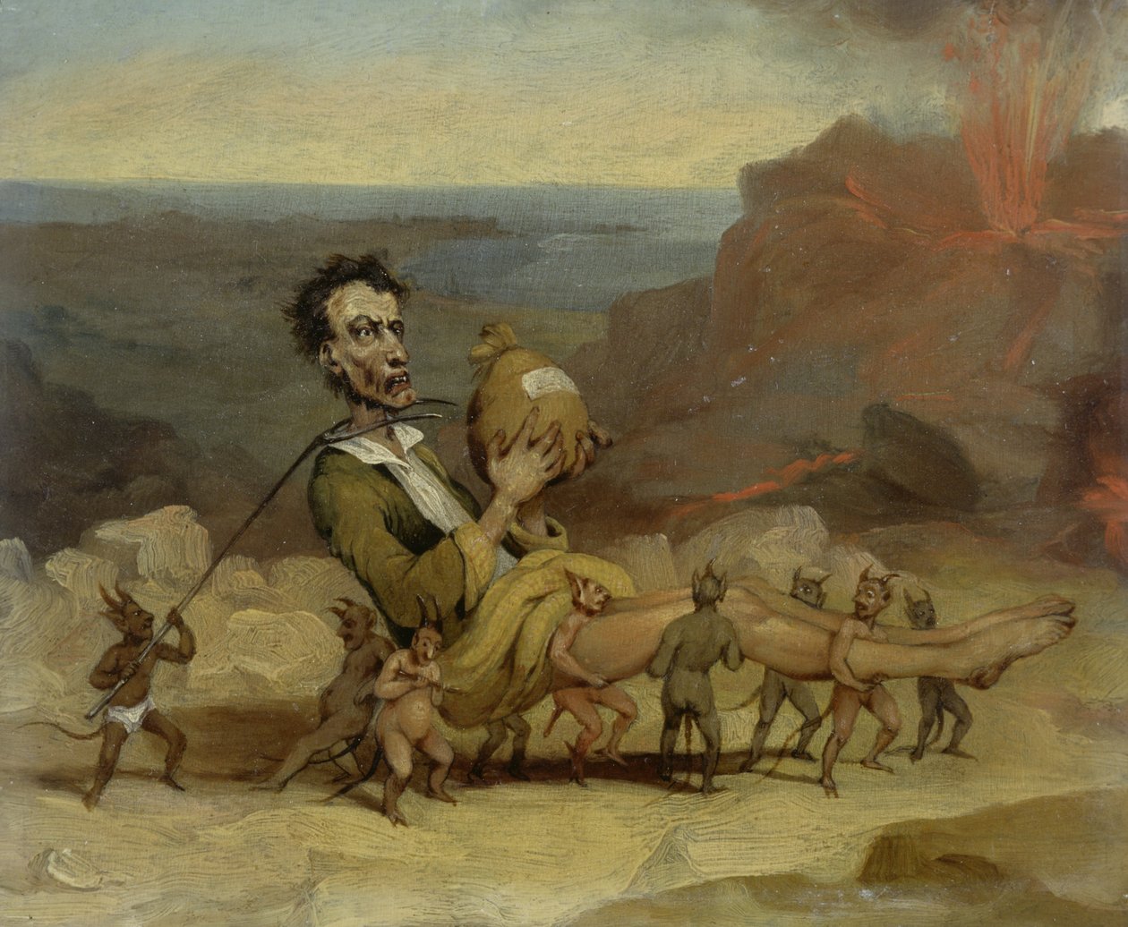 Edward George Bulwer Lytton (1803-73) karikatúrája 1840 körül alkotó: Hablot Knight Browne