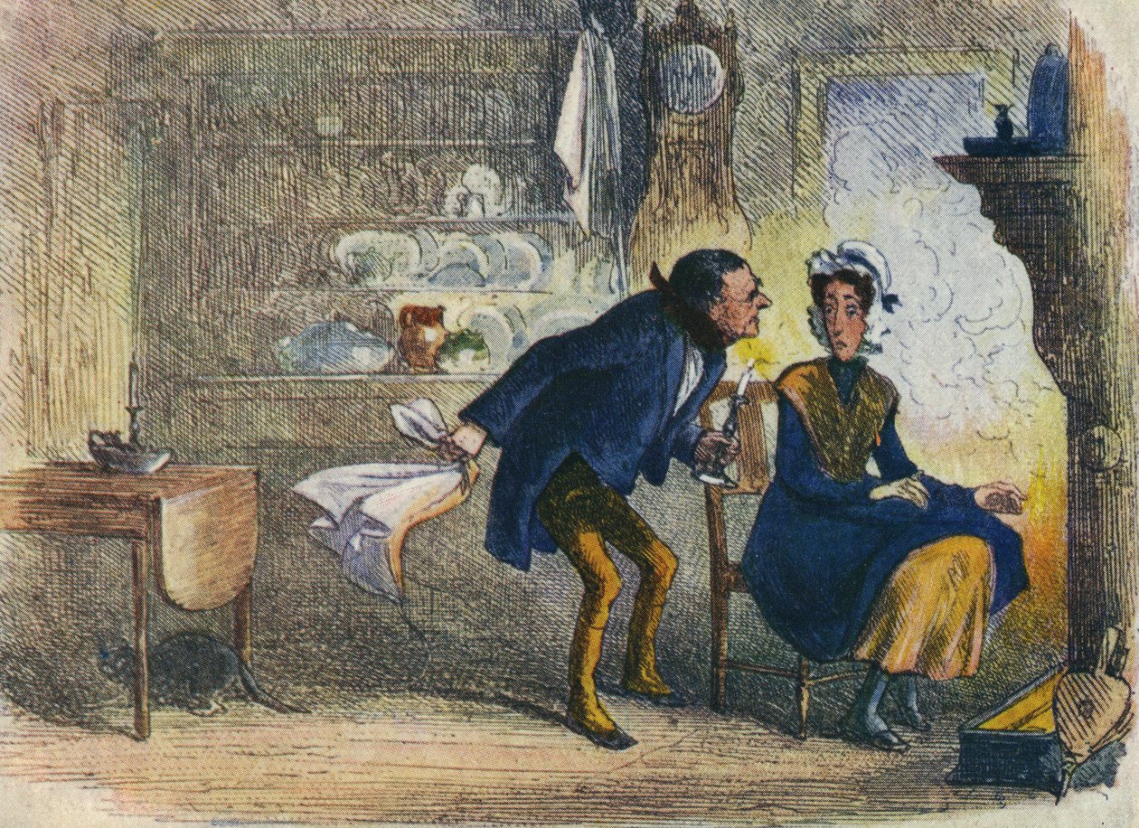 In Dickens Land – Little Dorrit képeslap, 1907 alkotó: Hablot Knight Browne