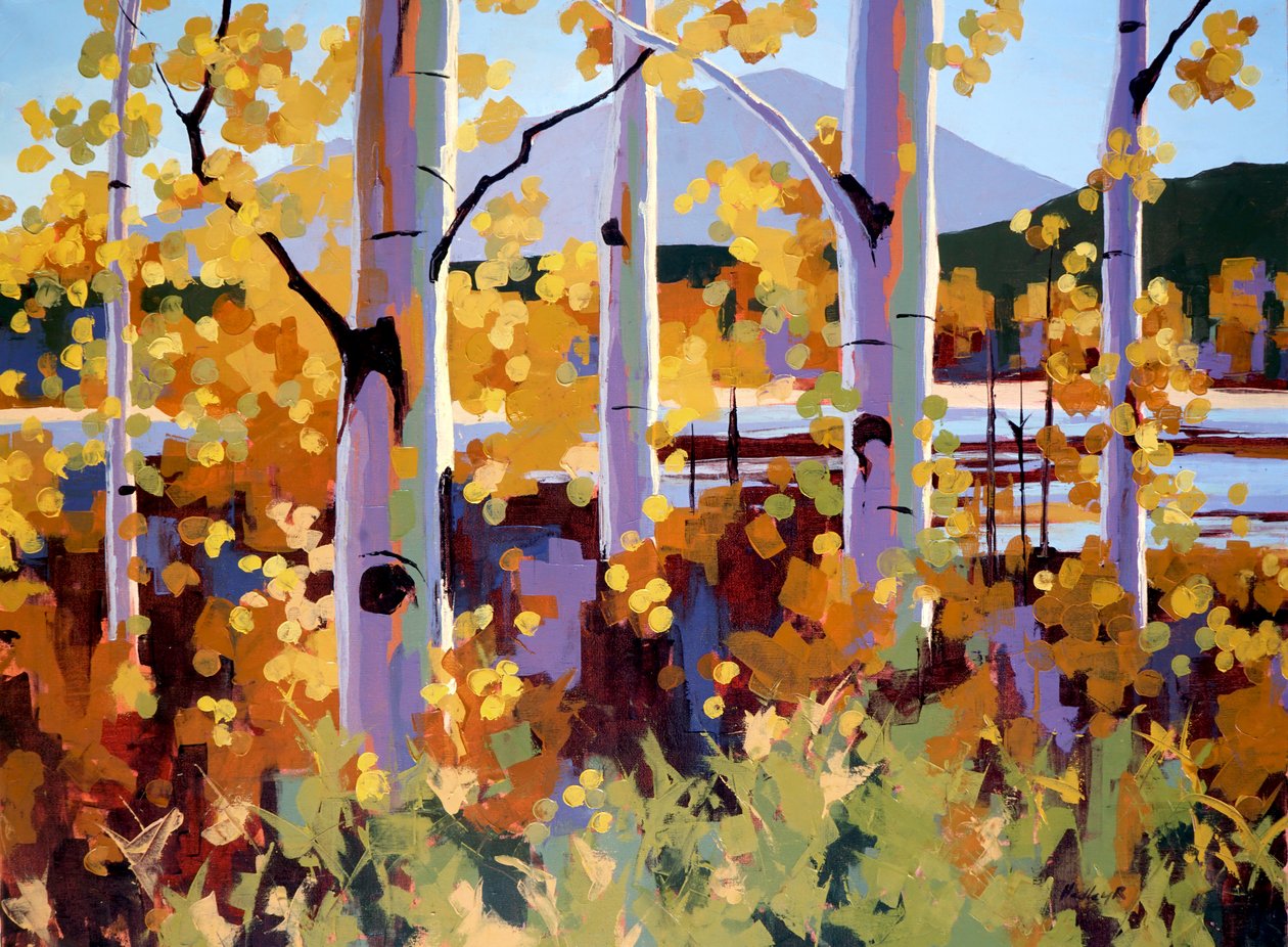 Teton Aspen, 2024 körül (olaj, vászon) alkotó: Hadley Rampton