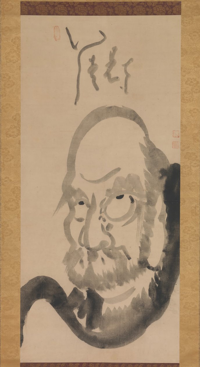 Daruma portréja, 18. század közepe. alkotó: Hakuin Ekaku