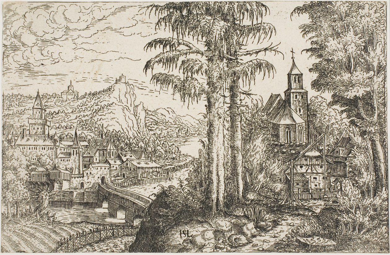 Táj egy templommal alkotó: Hanns Lautensack