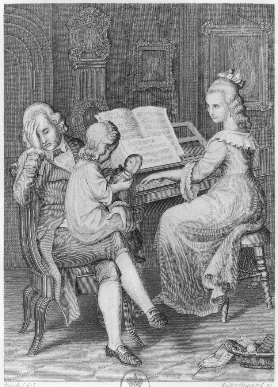 Illusztráció Johann Wolfgang Goethe (1749-1832) "Werther fájdalmai" című művéből, Xaver Steifensand (1809-76) metszetében alkotó: Hans Bendel