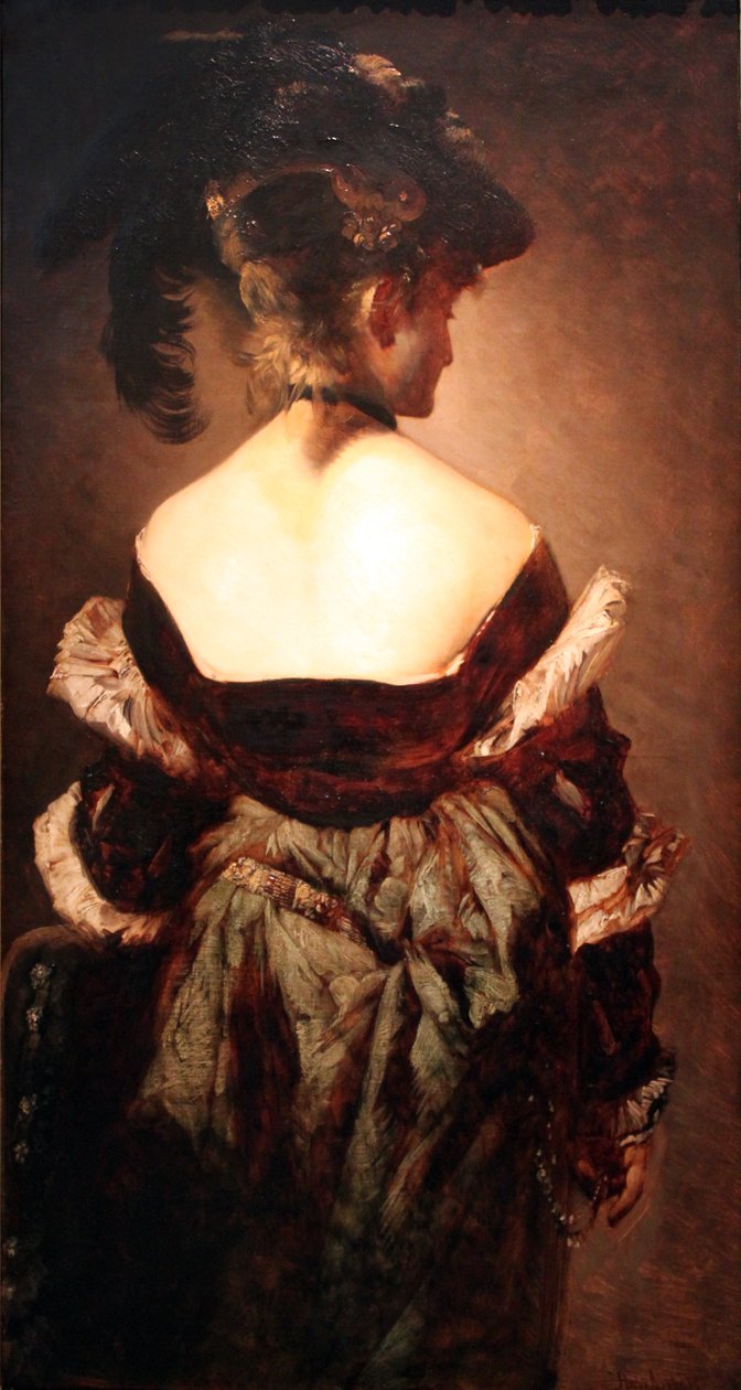 Tollkalapos hölgy alkotó: Hans Makart