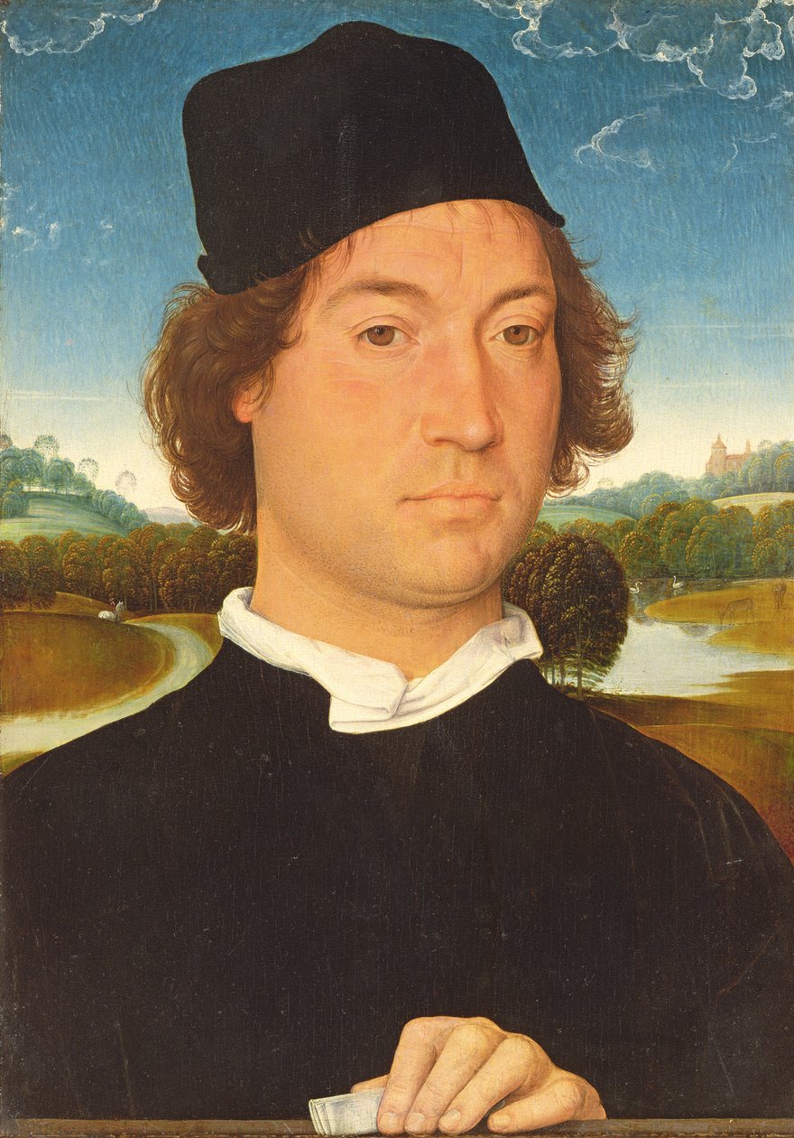 Egy ismeretlen férfi portréja, 1485 körül alkotó: Hans Memling