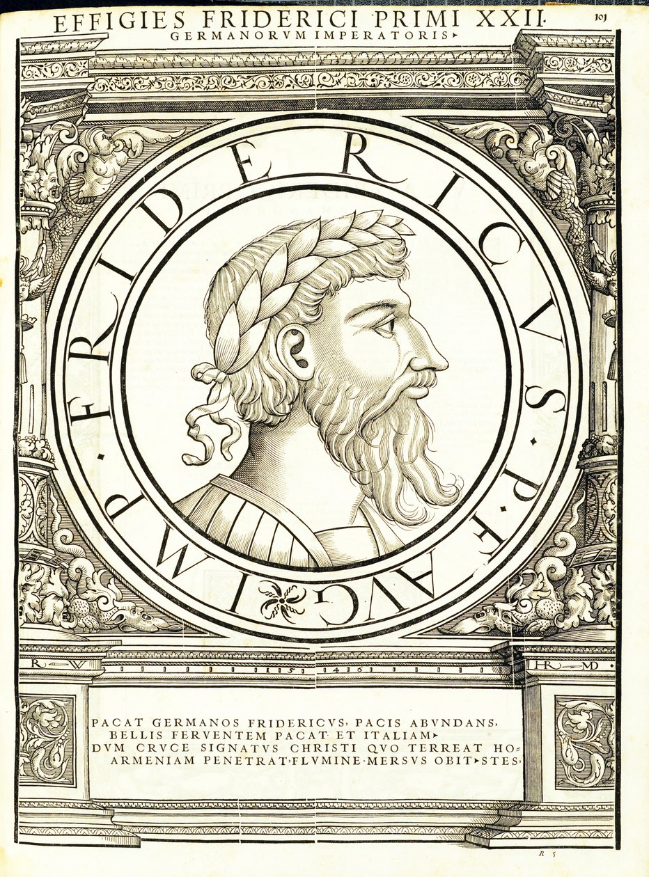 I. Friedrich, illusztráció a „Minden Kelet és Nyugat római császárai” c. alkotó: Hans Rudolf Manuel Deutsch