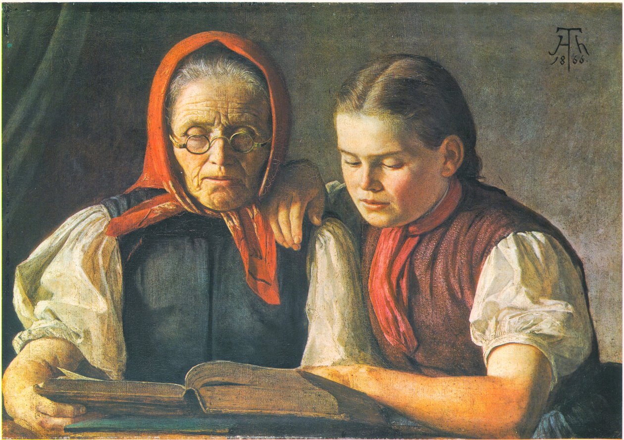  A művész anyja és nővére alkotó: Hans Thoma