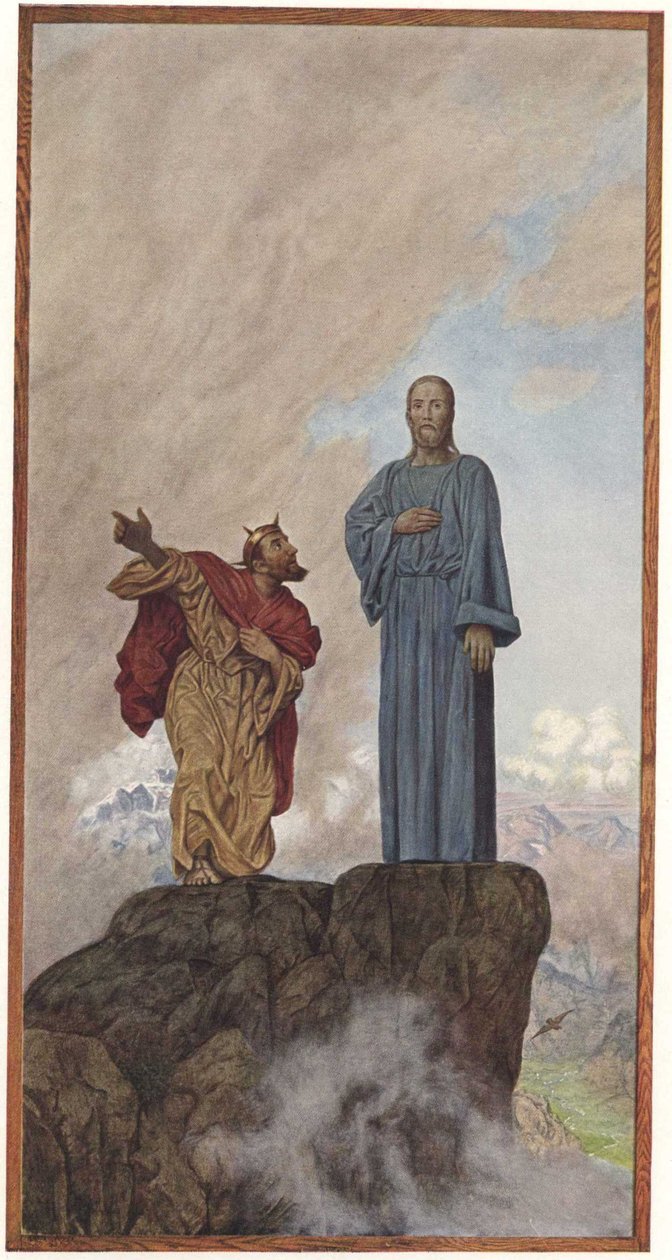 Krisztus megkísértése alkotó: Hans Thoma