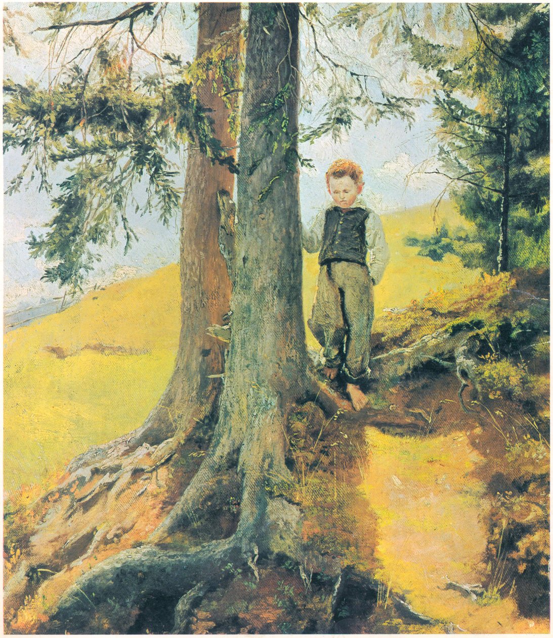Farm fiú az erdő szélén alkotó: Hans Thoma
