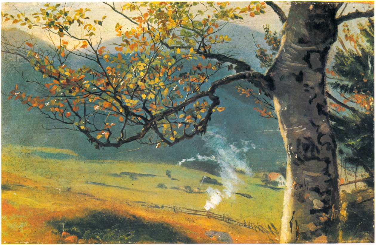 Fa ősszel a Wiesental előtt alkotó: Hans Thoma