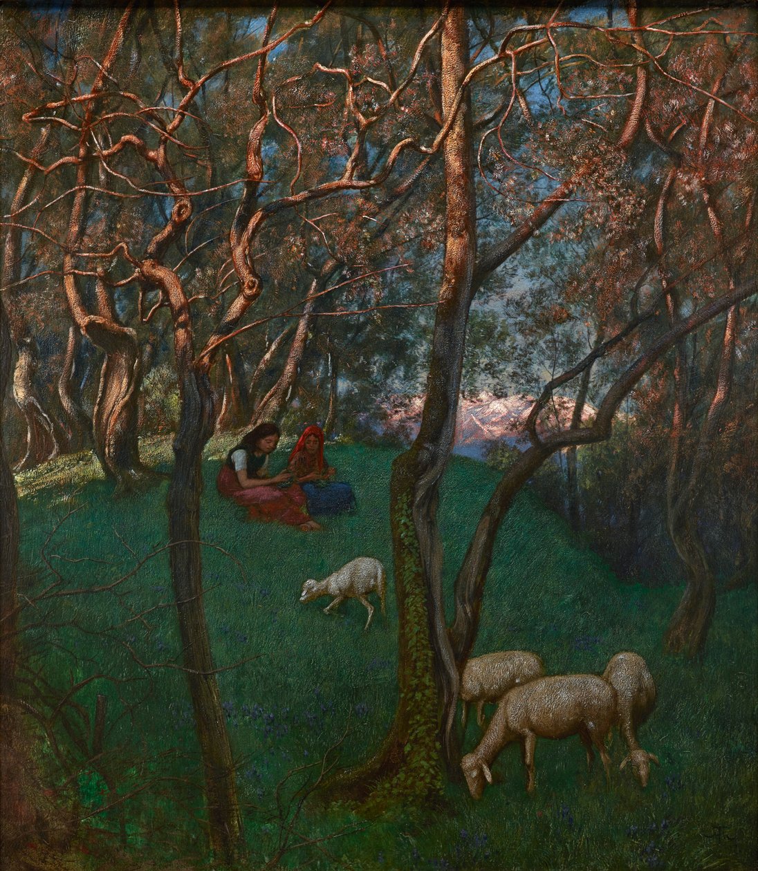 Olajfaliget a Garda -tónál alkotó: Hans Thoma
