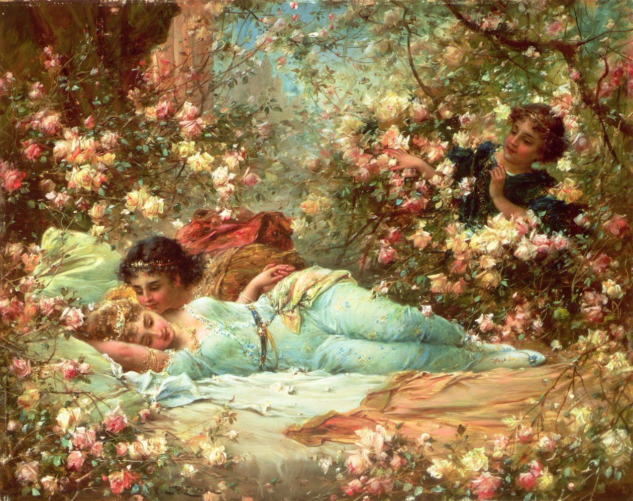 A Rose Bower alkotó: Hans Zatzka