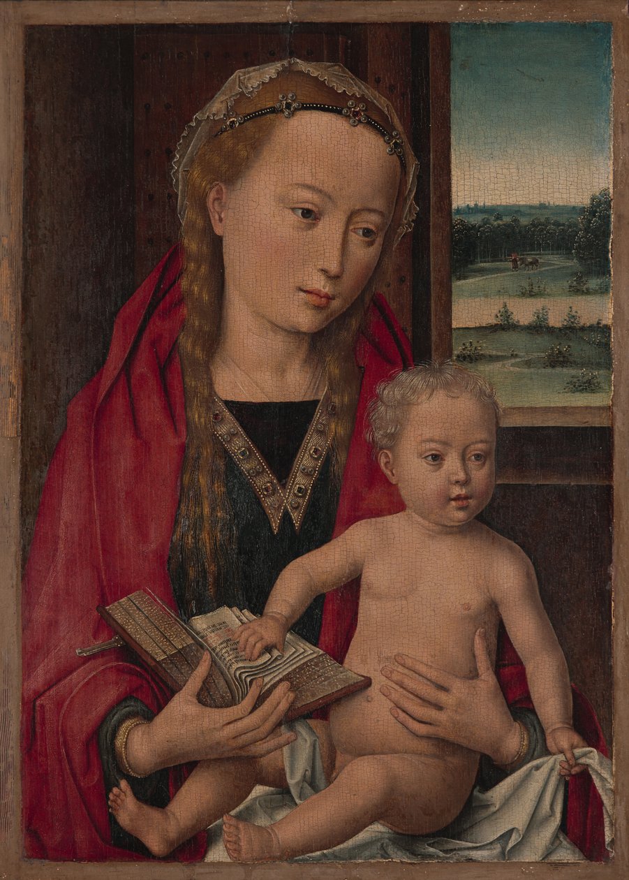 Szűzanya és gyermeke, 1490-94 körül alkotó: Hans Memling