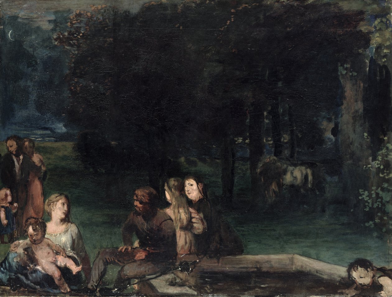 A Villa Borghese, 1870-71 alkotó: Hans von Marées