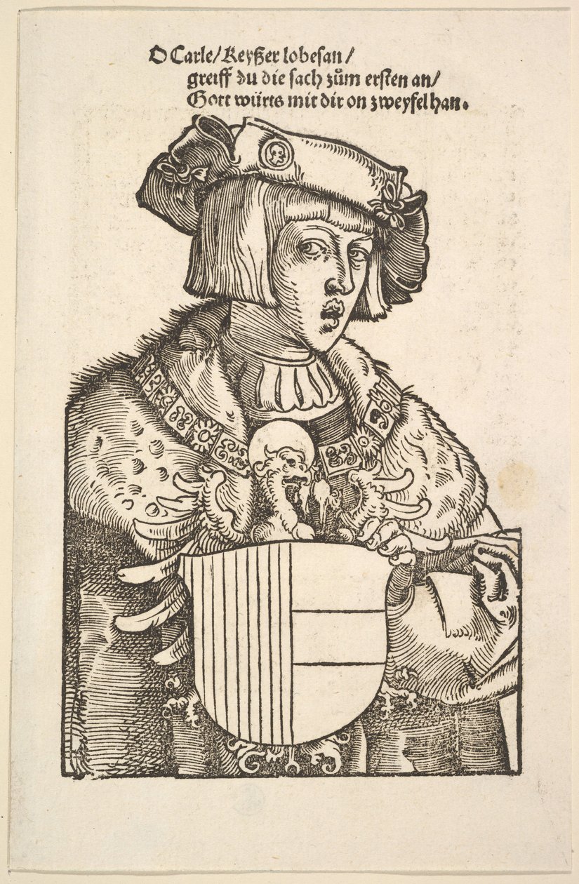 V. Károly portréja. alkotó: Hans Baldung