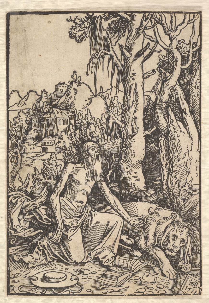 Szent Jeromos a sivatagban, 1511. alkotó: Hans Baldung