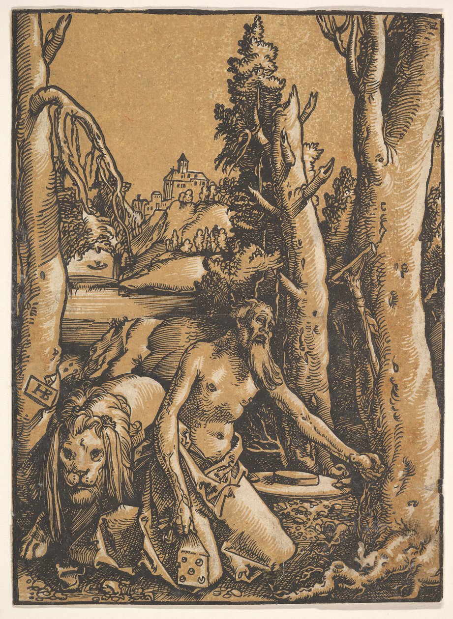 Szent Jeromos a sivatagban, kb. 1511. alkotó: Hans Baldung