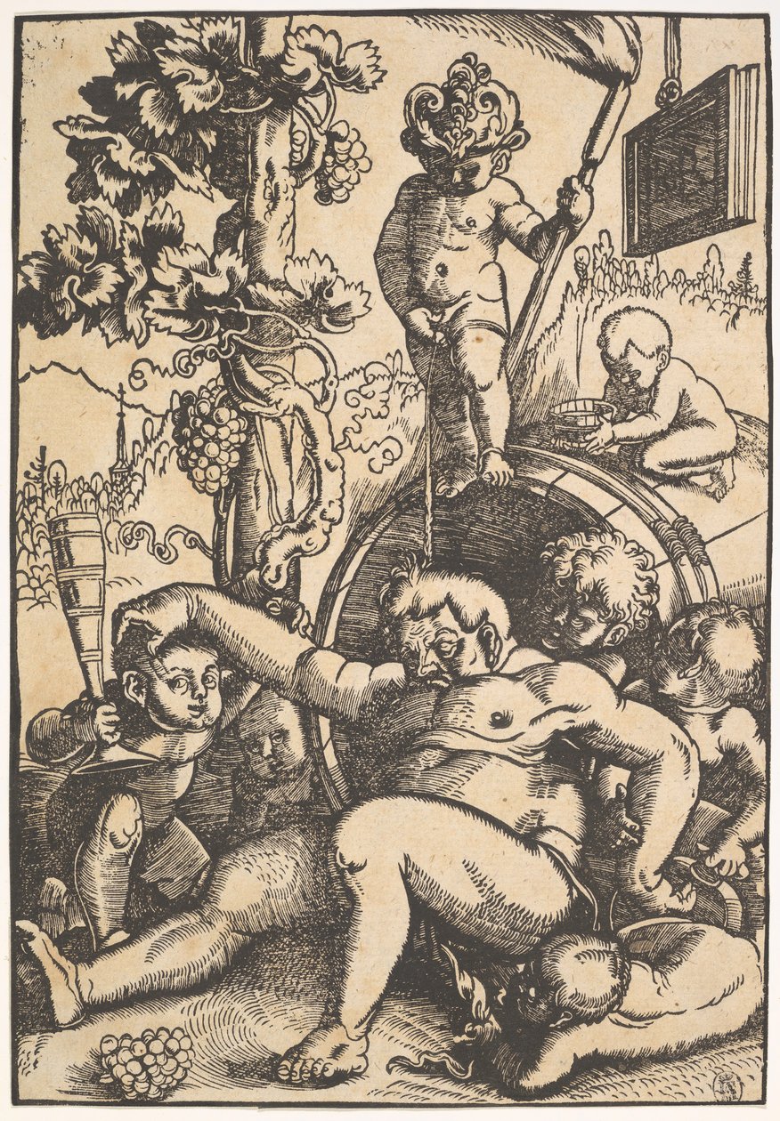A részeg Bacchus, kb. 1520. alkotó: Hans Baldung