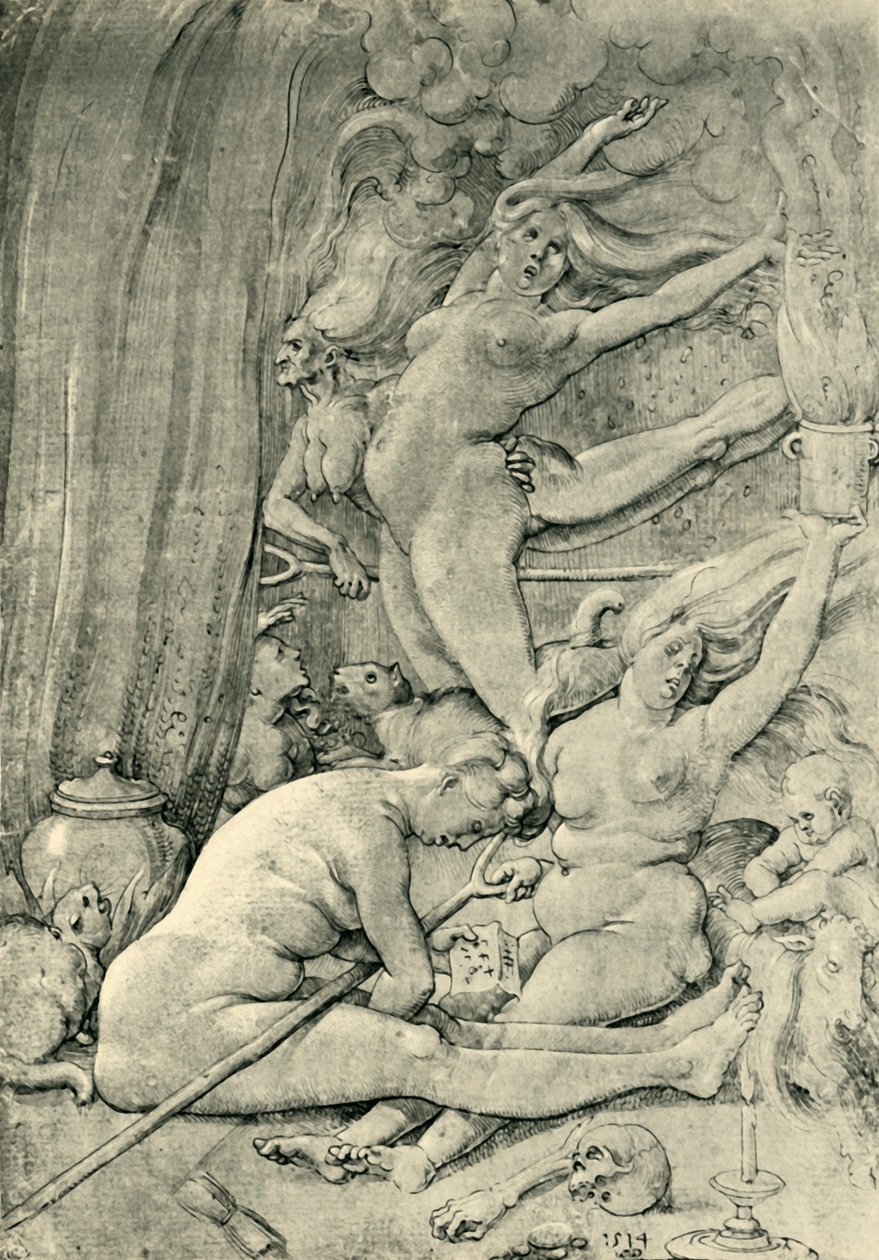 Boszorkányok, 1514, 1943. alkotó: Hans Baldung
