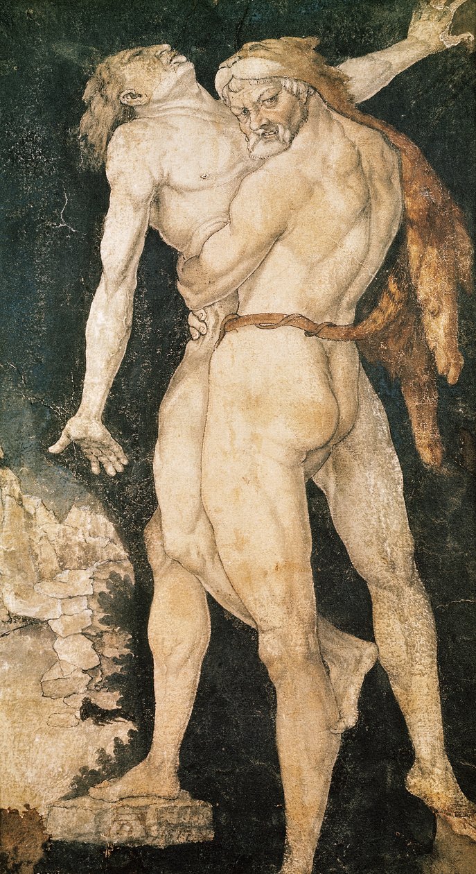 Herkules és Antaeus, 1530 körül alkotó: Hans Baldung Grien