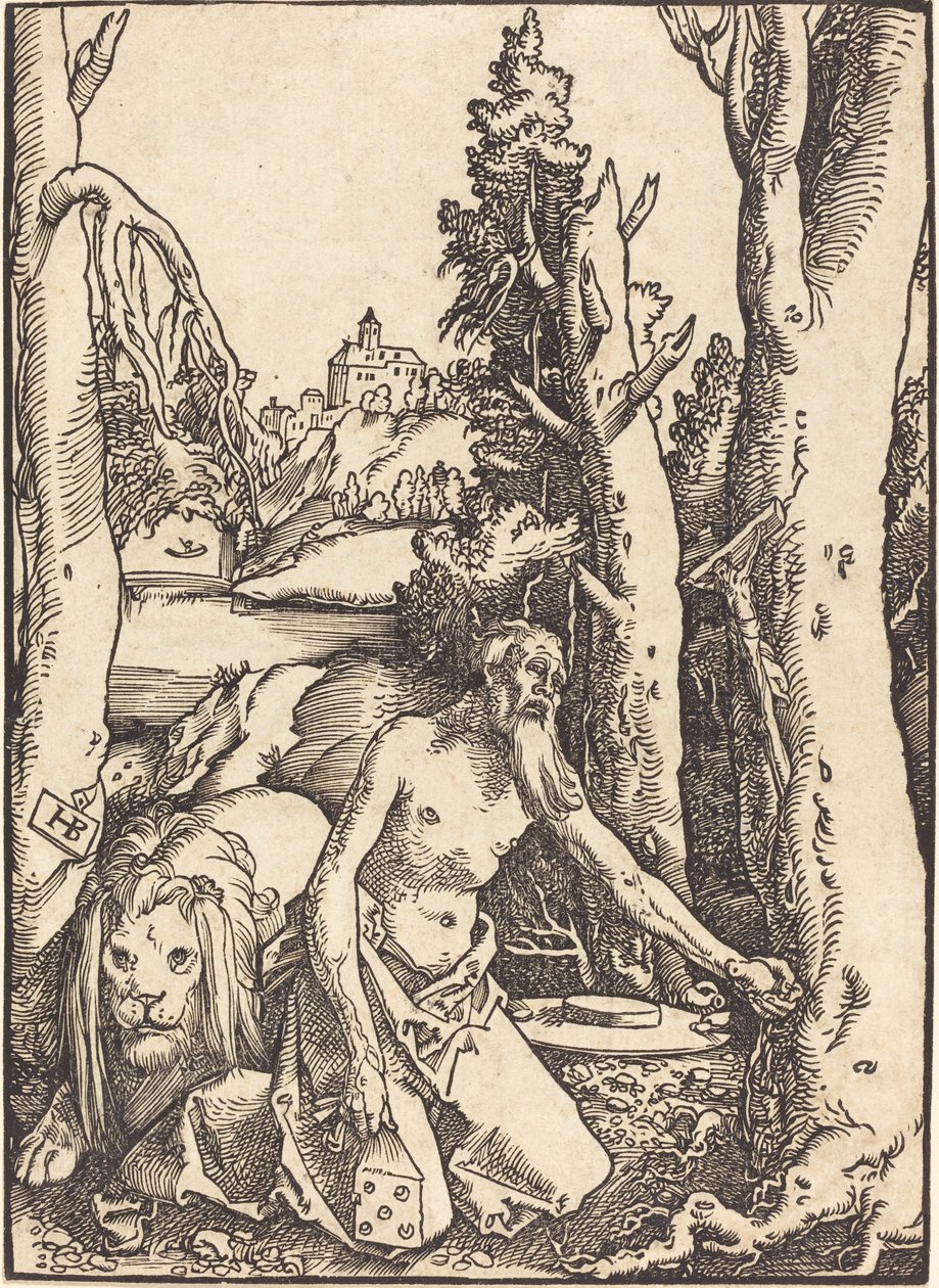 Szent Jeromos a sivatagban alkotó: Hans Baldung Grien