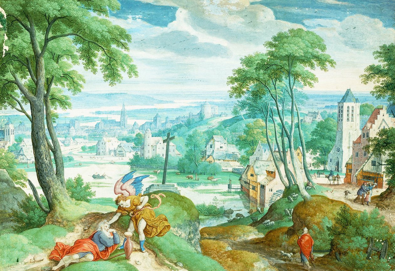 Illés és az angyal, 1583 alkotó: Hans Bol