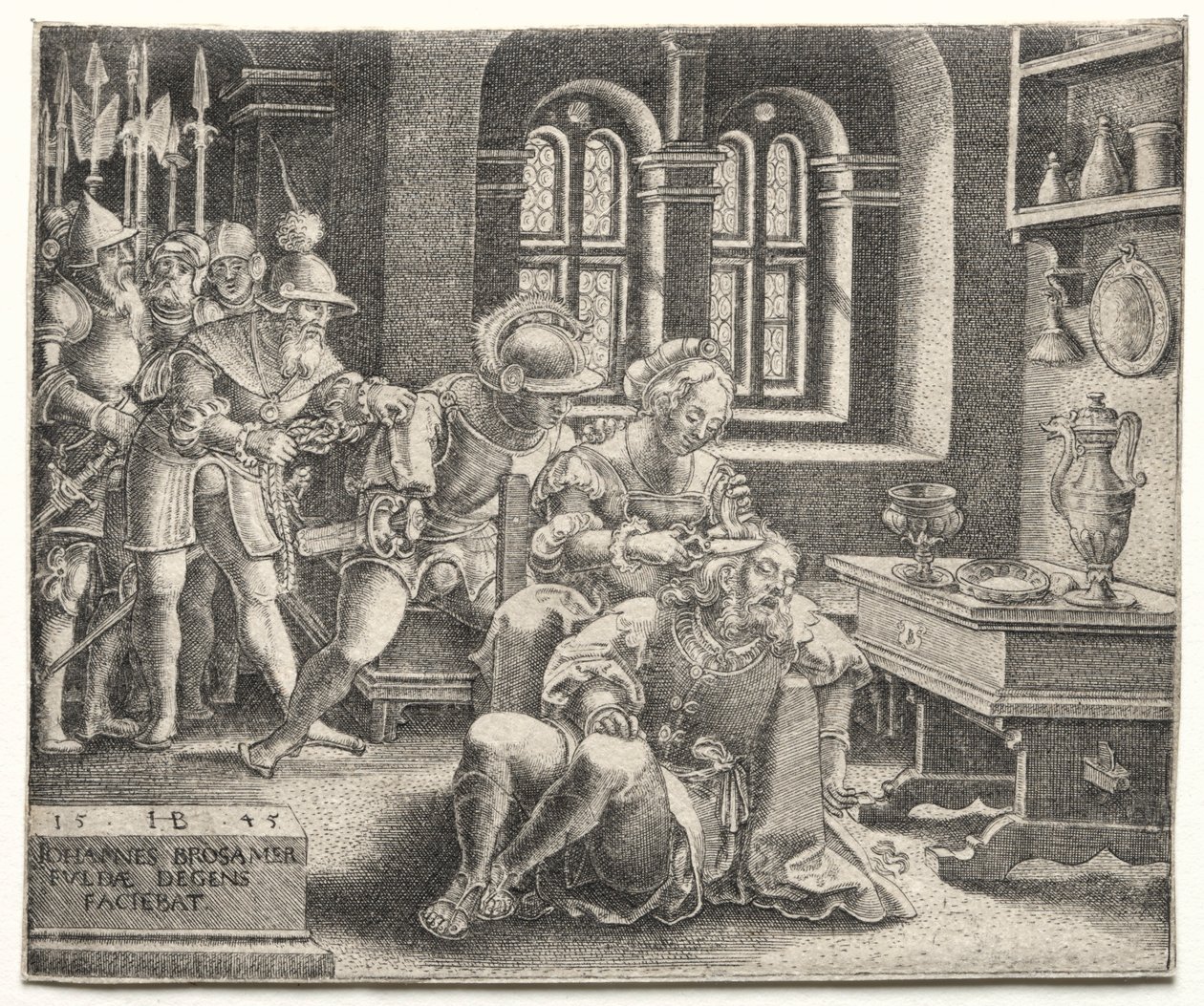 Sámson és Delila, 1545. alkotó: Hans Brosamer