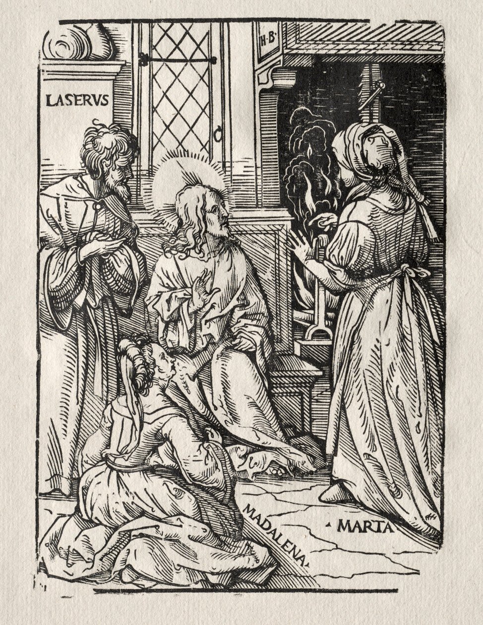 Krisztus Lázár házában, 1510. alkotó: Hans Burgkmair