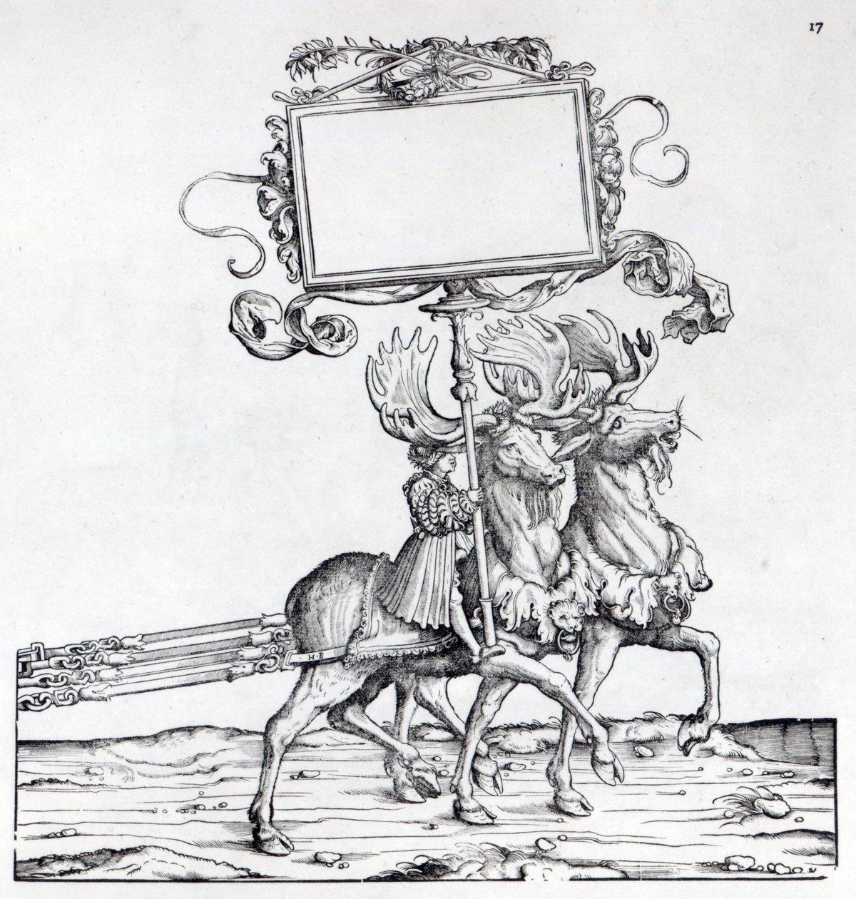 Jelenet Maximilian diadalmenetéből, 1516-1518 körül (fametszet) alkotó: Hans Burgkmair