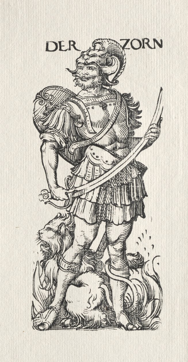 A hét bűn: Harag. alkotó: Hans Burgkmair