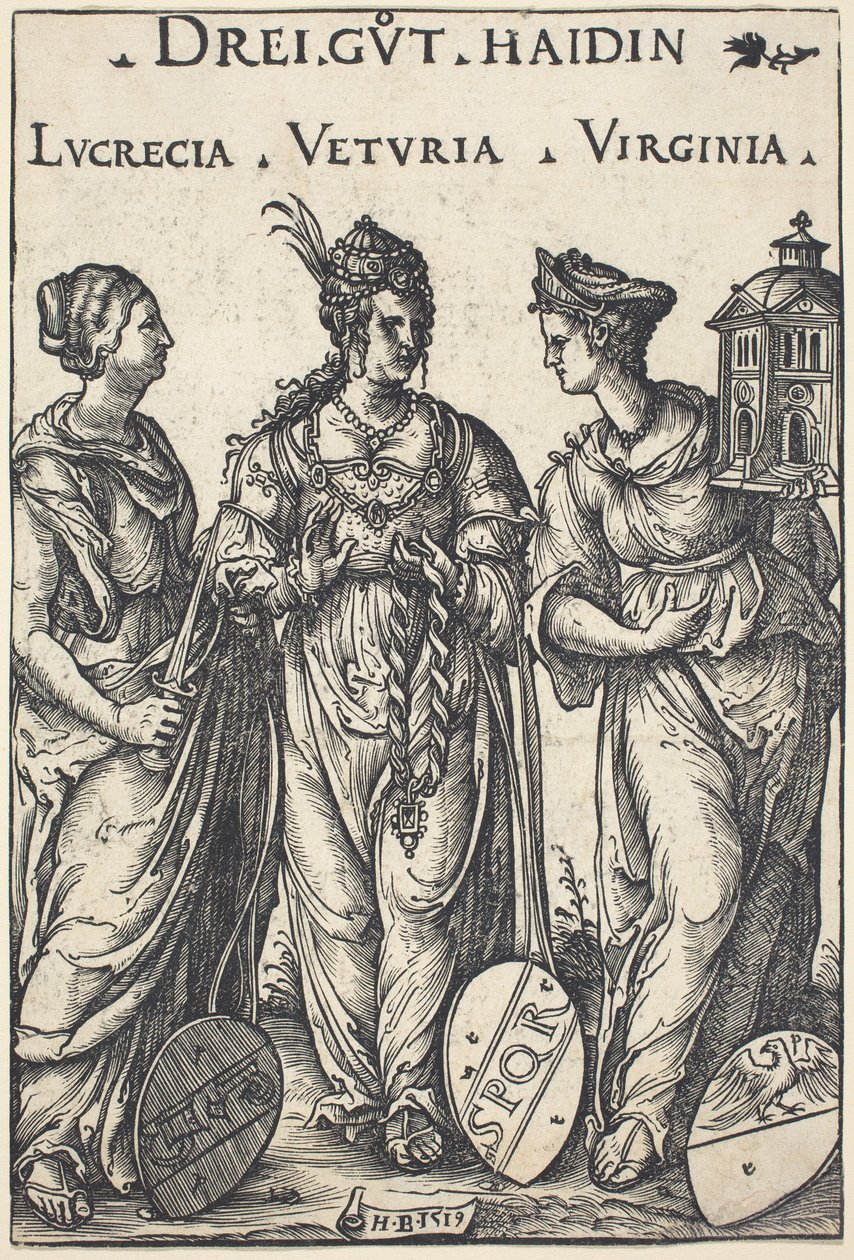 Lucretia, Veturia és Virginia alkotó: Hans Burgkmair I
