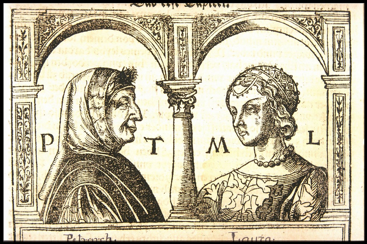 Petrarch és Laura, 1545 körül. alkotó: Hans Burgkmair the Elder