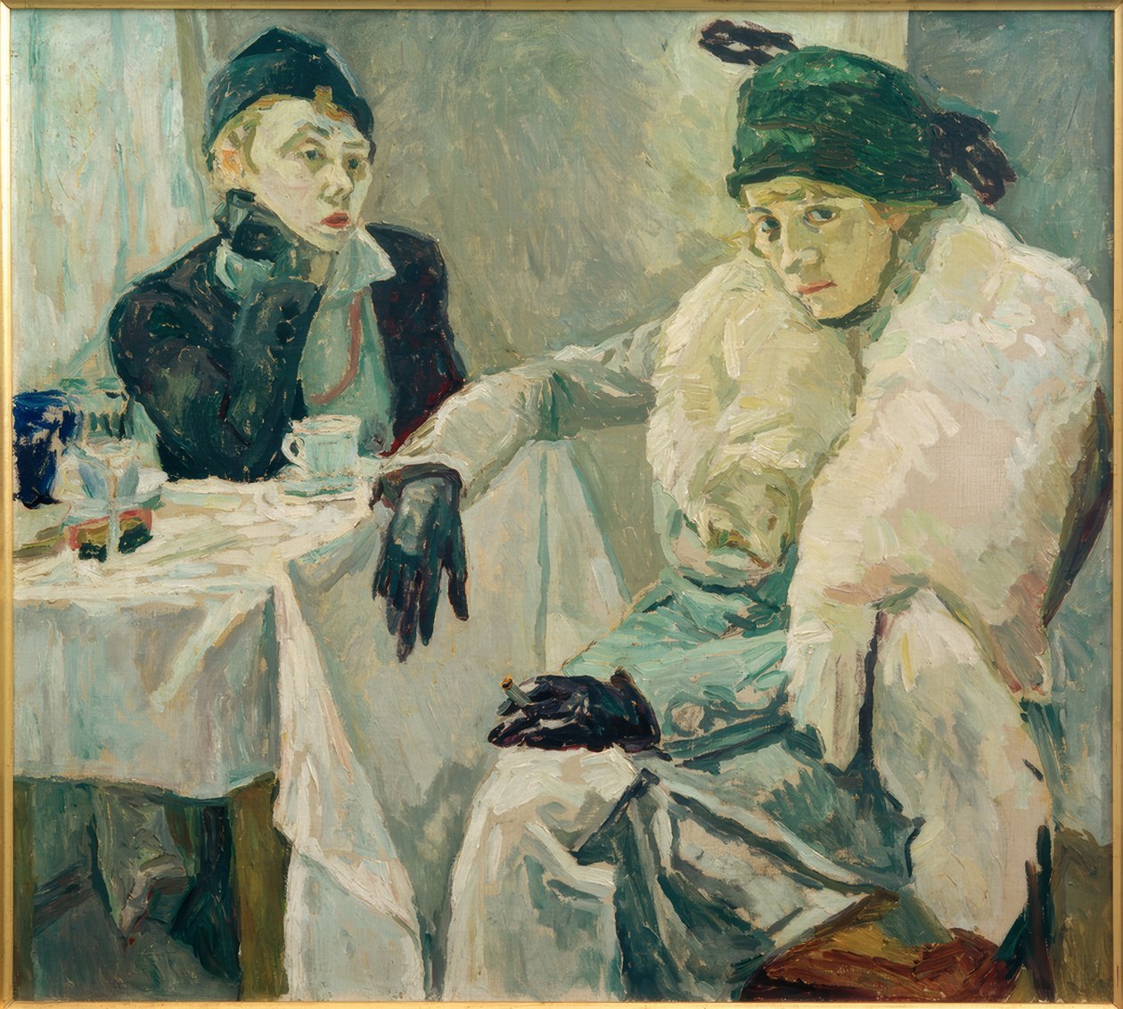 Két hölgy a kávézóban alkotó: Hans Fuglsang