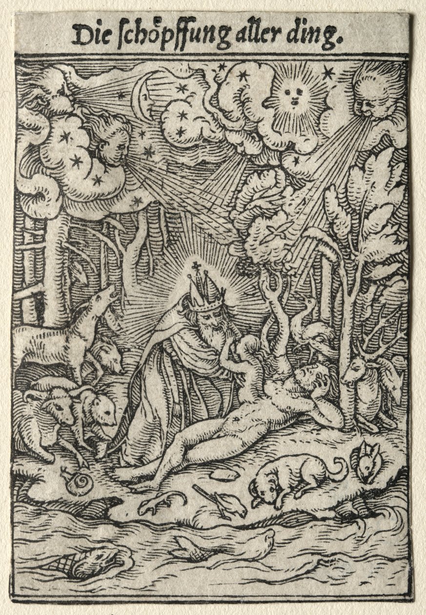 Haláltánc: A teremtés. alkotó: Hans Holbein