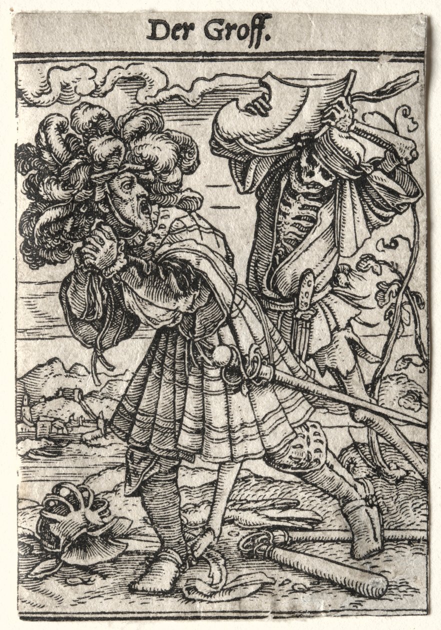 Haláltánc: A gróf, c. 1526. alkotó: Hans Holbein