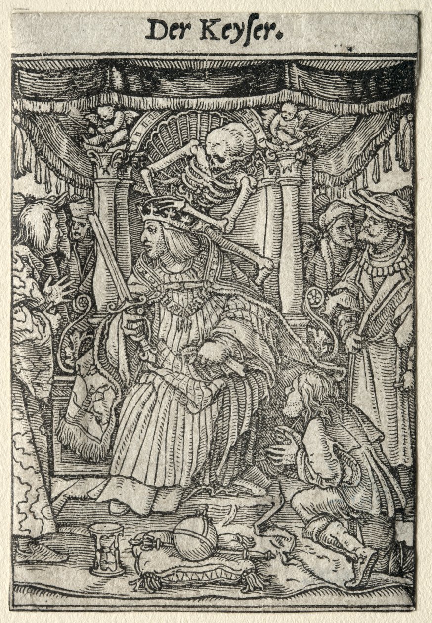 Haláltánc: A császár. alkotó: Hans Holbein