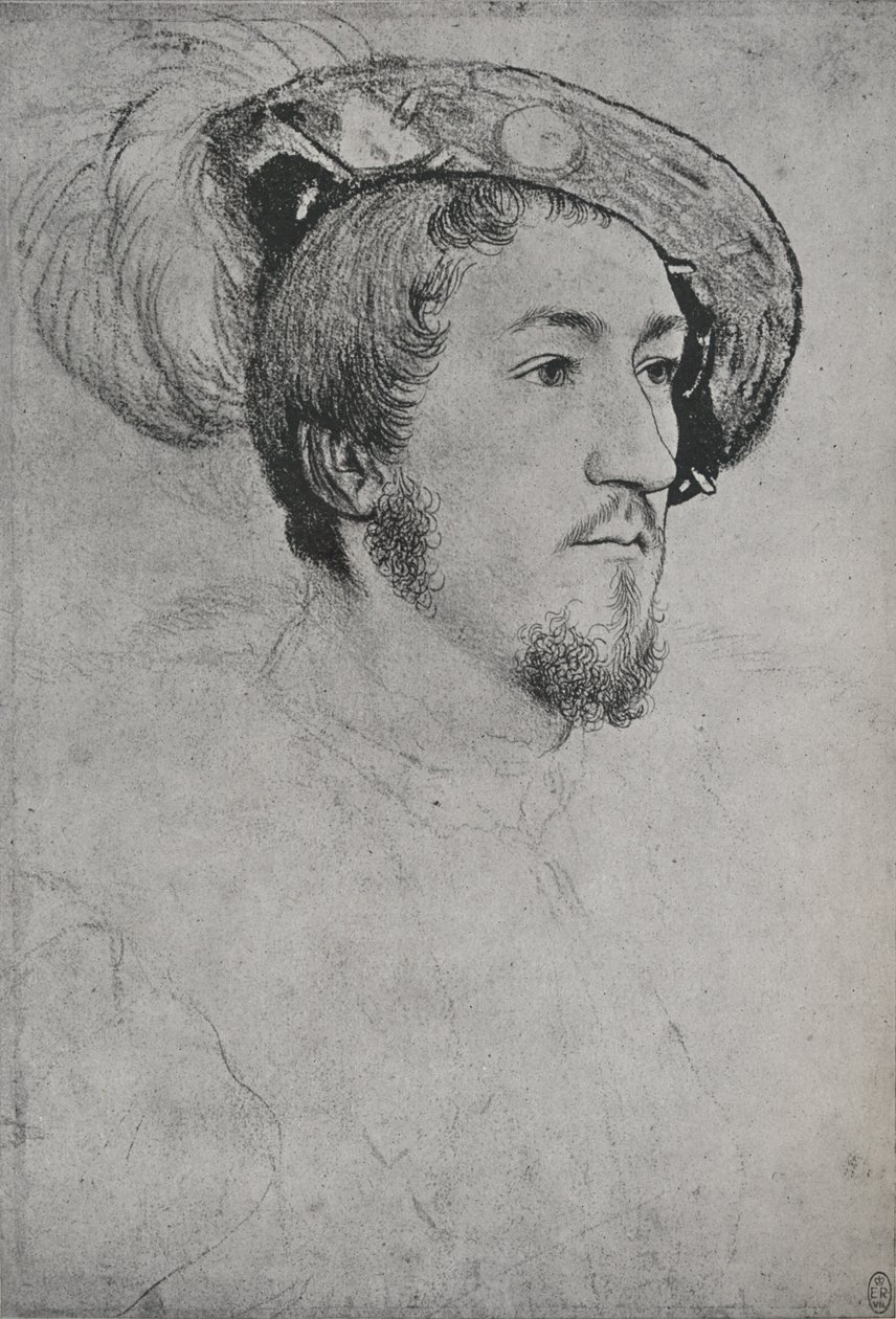 Egy úriember: Ismeretlen, c1532-1543, 1945 alkotó: Hans Holbein der Jüngere