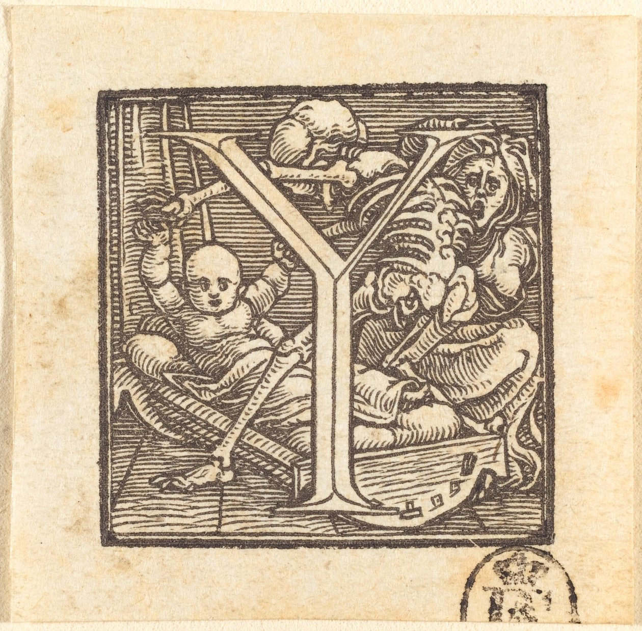 Y betű. alkotó: Hans Holbein der Jüngere