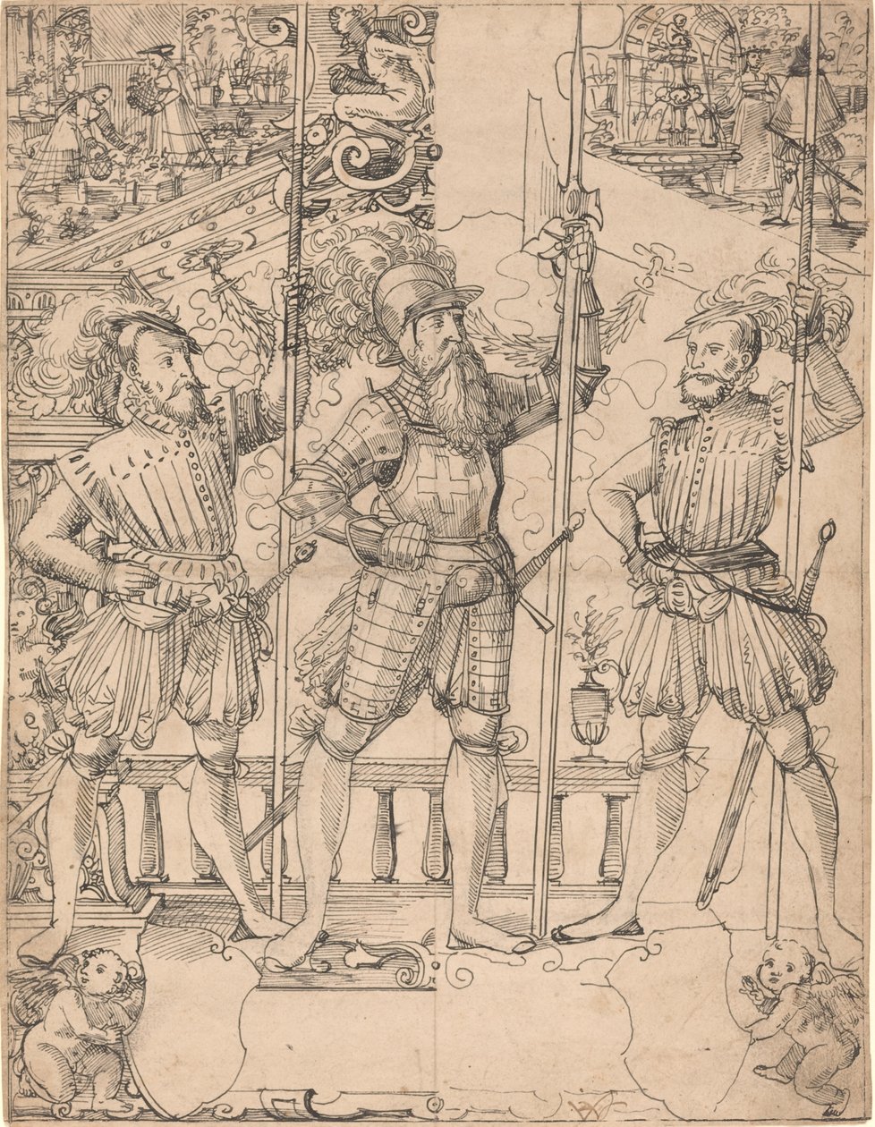 Alabárdos és Két Pikemen alkotó: Hans Jakob Plepp