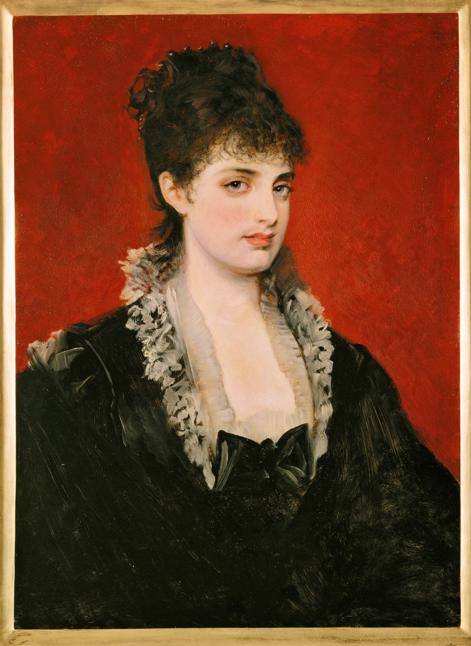 Anna von Waldberg ... (festmény fára) alkotó: Hans Makart