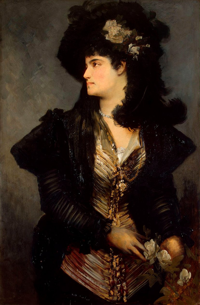 Női portré, 1870-1880-as évek. alkotó: Hans Makart
