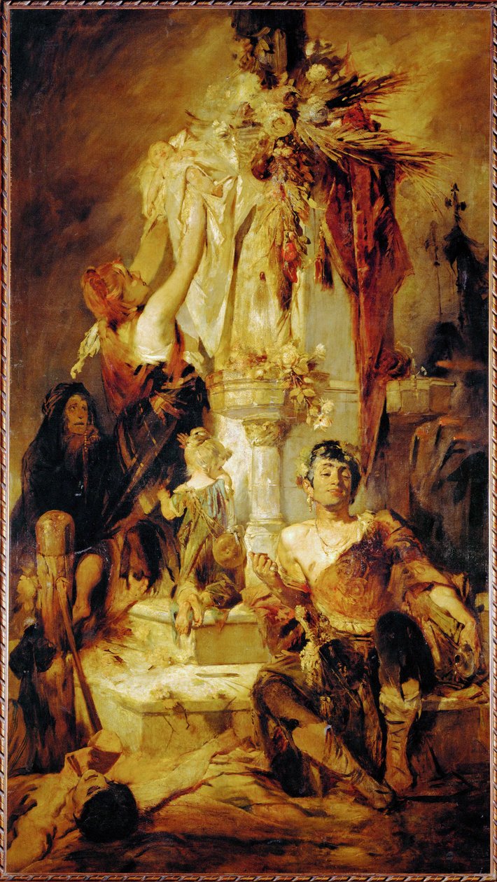 Sacrificial scene ... (festmény vászonra) alkotó: Hans Makart